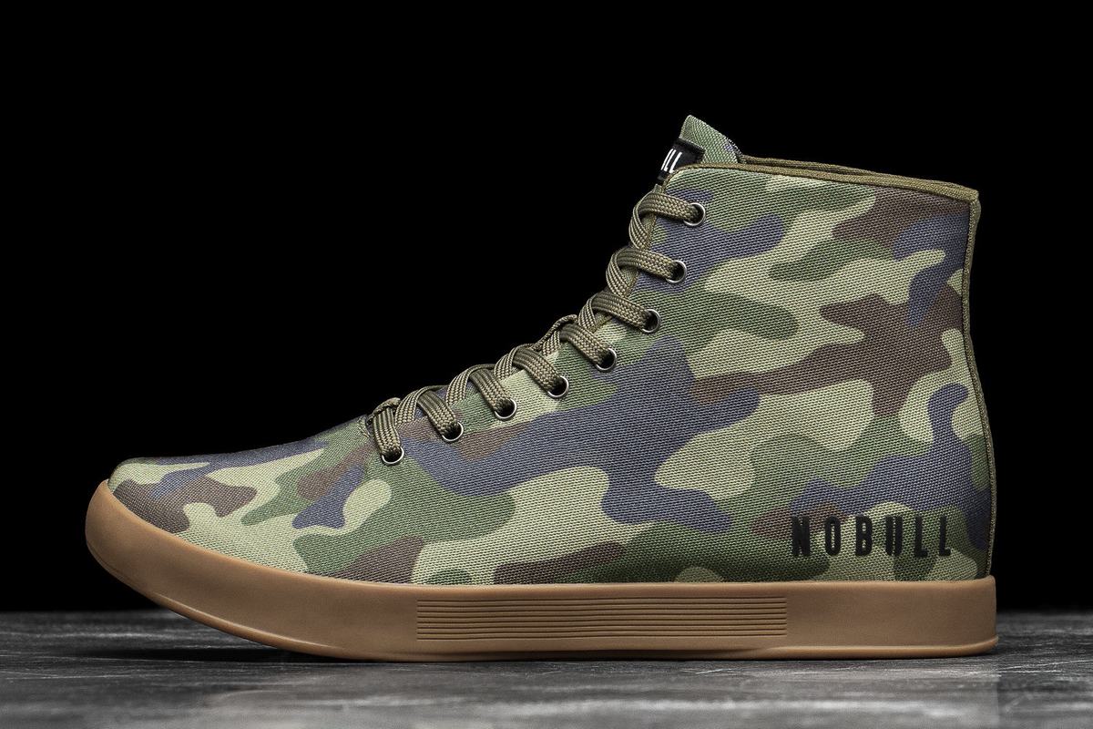 Nobull High-Top Canvas Men\'s Trainers Camo | Australia (VO6872)